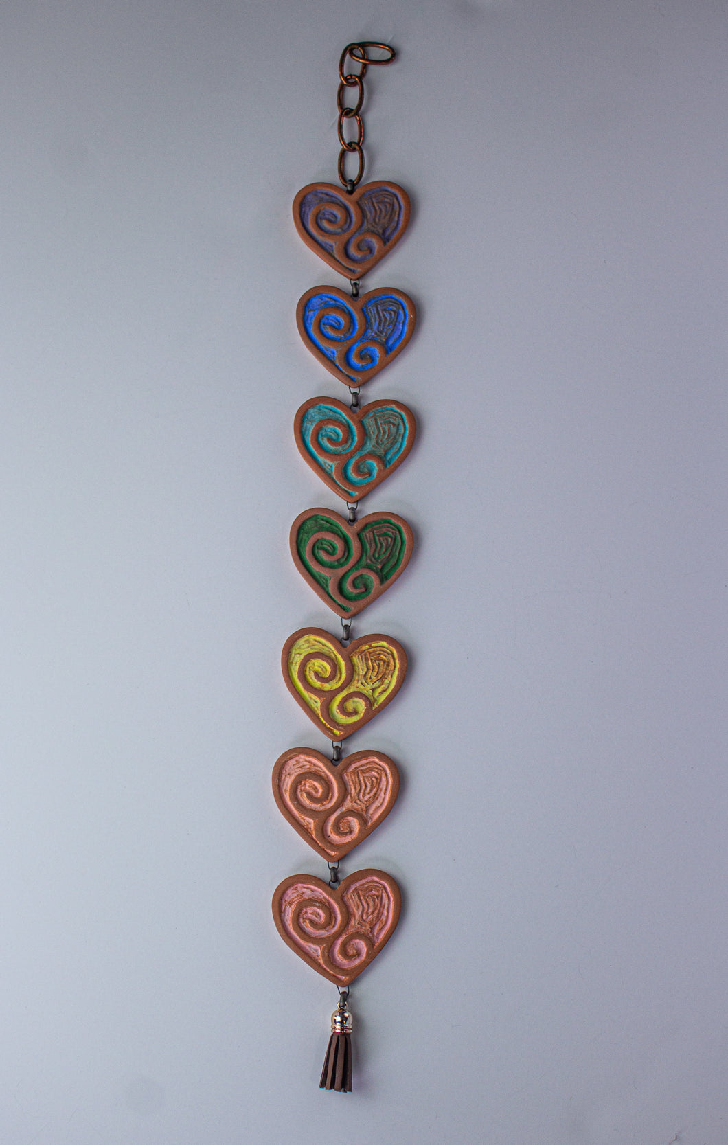 Heart Terra cotta Chakra Ceramic wall hanging