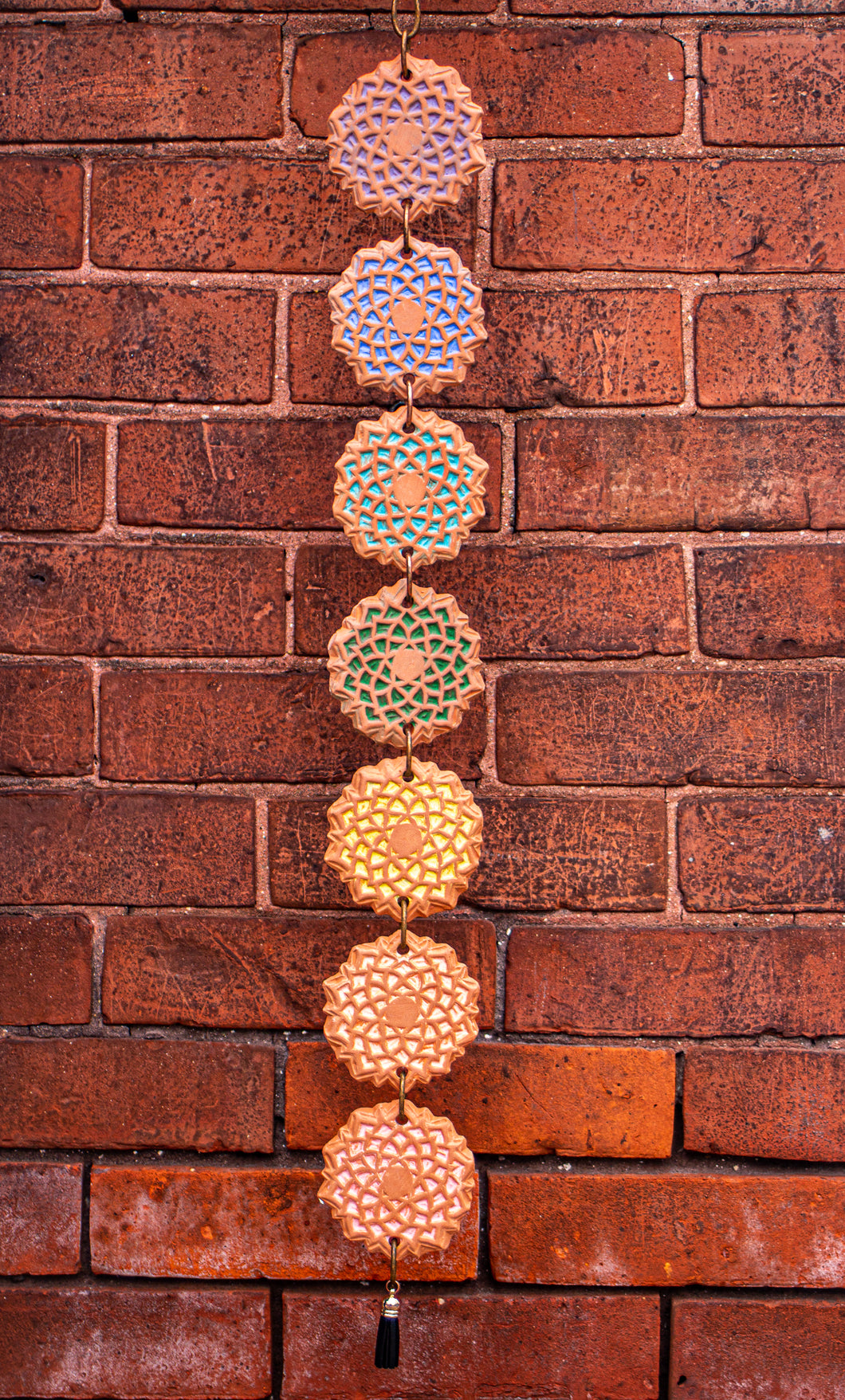 Terra cotta Chakra Ceramic wall hanging