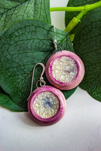 Load image into Gallery viewer, Pink rounds with crackle recycled glass
